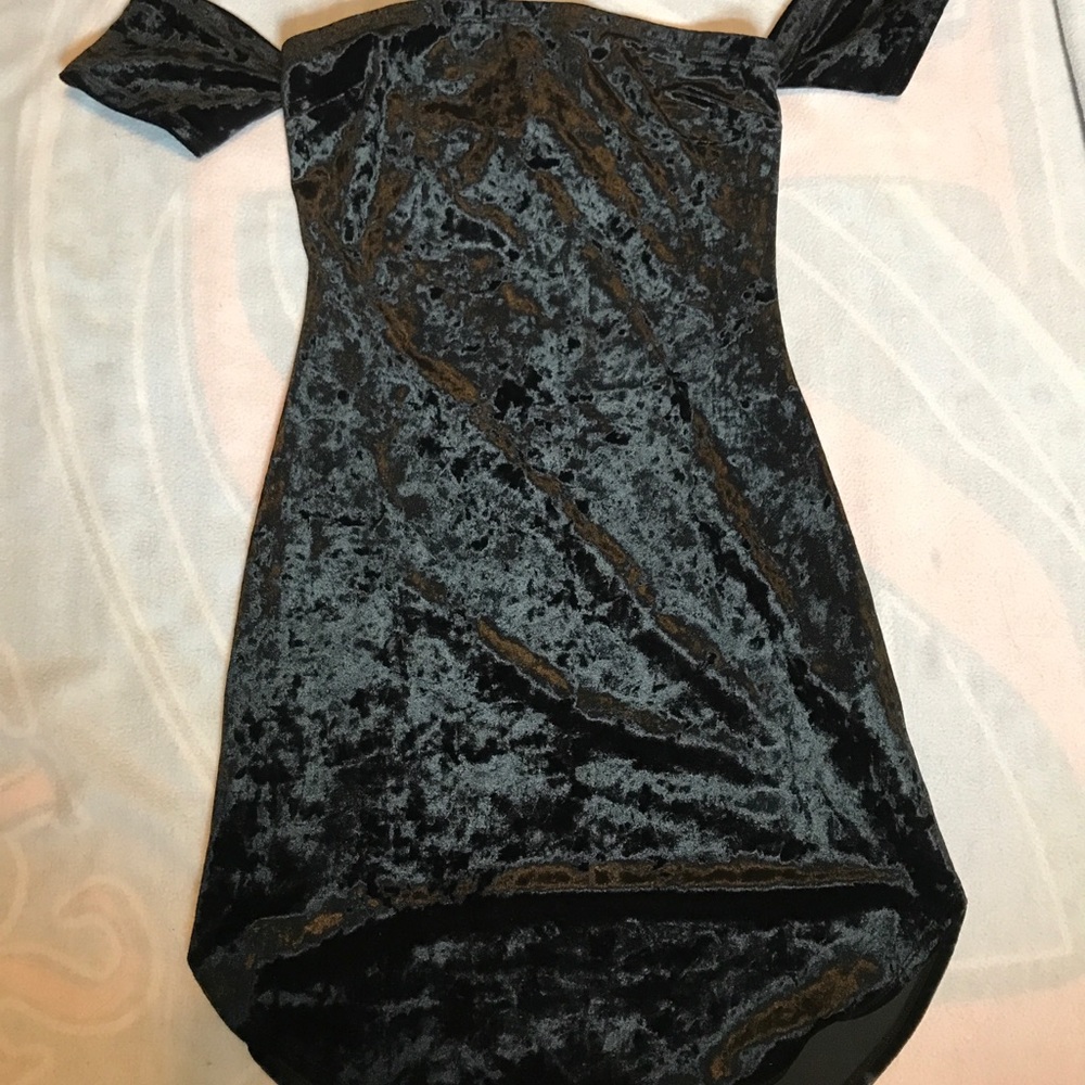 Black Velvet Mini Dress